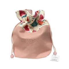 FEILER(フェイラー) ポーチ新品同様  - 白×ピンク×グリーン 巾着型/スイカ柄/ドット柄/LOVERARY