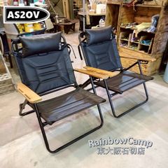 AS2OV(アッソブ)　リクライニングローバーチェア(ブラック)、マルチクッション(ブラック)付き