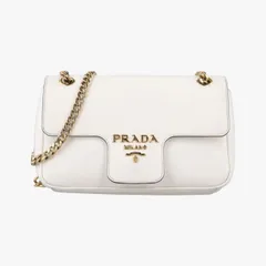 プラダPradaパティーナ ダイアグラム ホワイト サフィアーノレザー 1BD193 203