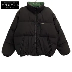 XLARGE エクストララージ 101224021011 ﾌﾞﾗｯｸ×ｸﾞﾘｰﾝ ﾘﾊﾞｰｼﾌﾞﾙ ﾀﾞｳﾝｼﾞｬｹｯﾄ M