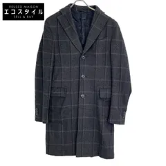 L.B.M.1911 エルビーエム1911 7050 ﾀﾞｰｸｸﾞﾚｰ ﾁｪｯｸ ｳｰﾙ×ｶｼﾐﾔ ﾁｪｽﾀｰｺｰﾄ 46