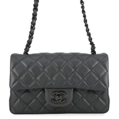 シャネル チェーンショルダーバッグ ココマーク ミニ マトラッセ 20 ラムスキン A69900 CHANEL 黒
