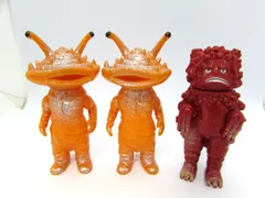 レトロ バンダイ ウルトラ怪獣列伝 カネゴン 2体 ガラモン 1体 ソフビ フィギュア ３体おまとめセット