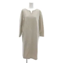 アンタイトル UNTITLED タグ付き ワンピース 2 ベージュ キーネック 長袖 ひざ丈 /NU ■GY61