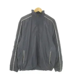 チャンピオン CHAMPION AUTHENTIC プルオーバージャケット L グレー スタンドカラー ハーフジップ ライン /AO7 ■GY58