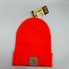 カーハート ニット帽 オレンジ