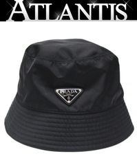 プラダ PRADA 三角ロゴ Re-Nylon バケットハット 帽子 ナイロン 黒