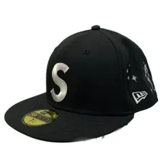 シュプリーム SUPREME キャラクターズ エス ロゴ ニューエラ Characters S Logo New Era コラボ 帽子 メンズ帽子 キャップ ブラック 7 3/8サイズ 201goods-871