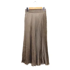 スローブ イエナ SLOBE IENA  プリーツスカート ロング 無地 光沢 ベージュ系 /FT17