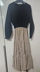 コーデュロイ ロング丈ワンピース