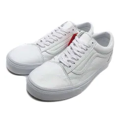 未使用品 バンズ VANS オールドスクール OLD SKOOL レザー ローカット スニーカー ホワイト 白 28cm VN0A3WKTW00