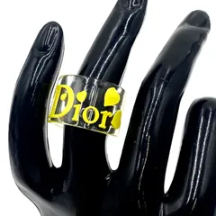 Christian Dior クリスチャン　ディオール　リング　指輪　プラスチック　ロゴ　クリアリング