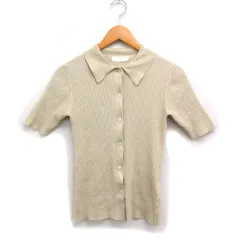 センスオブプレイス バイ アーバンリサーチ Sense of Place by Urban Research リブ ニット セーター シャツ 半袖 ラメブレンド One ベージュ /FT49