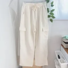 アイボリー 裏起毛 カーゴ ジョガーパンツ 新品