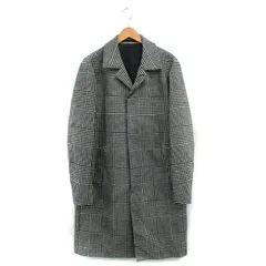 グローバルワーク GLOBAL WORK チェスターコート ロング 千鳥格子 ブラック 黒 /KT18