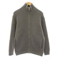 B&Y ユナイテッドアローズ BEAUTY&YOUTH ビューティー&ユース ドライバーズニット ニットジャケット アウター ハイネック ジップアップ リブ編み L グレー 1228-105-0614 /YT