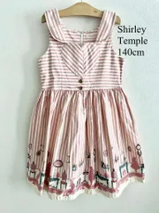 ShirleyTemple　シャーリーテンプル　ワンピース　140cm　女の子用　不思議の国のアリス　ストライプ　ハート　お出掛け　おしゃれ　かわいい　ノースリーブ　送料込み　3407891