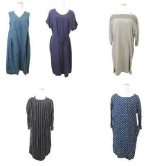 スタディオクリップ Studio Clip 5点 セット おまとめ ワンピース ロング ゆったりめ ストライプ ドット 無地 約M～Lサイズ マルチカラー