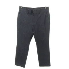 エポカ ウォモ EPOCA UOMO 美品 パンツ スラックス ストレッチ 裏起毛 厚手 48 約Lサイズ 紺 ネイビー ■YHS5のサムネイル