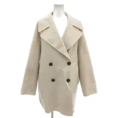 ナノユニバース nano universe PECOLAMB ショートコート ジャケット ウール S アイボリー ダブルブレスト /FF ■YHS6