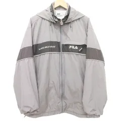 フィラ FILA IL LOSSO NELLO SPORT スノーウェア ジャケット 裏起毛 パーカー XLサイズ グレー ■GY61