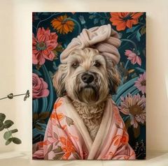 Vintage Poster Art Retro Dog Modern Scandinavian Mid-Century Interior Cafe Garage Shop Entrance Artwork New Life