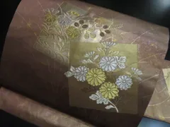 a2509-106 名古屋帯 九寸 美品 正絹 着物 名古屋仕立て