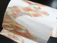 a2506-78 名古屋帯 九寸 美品 正絹 着物 名古屋仕立て