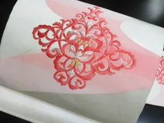 a2509-74 名古屋帯 九寸 美品 正絹 着物 名古屋仕立て