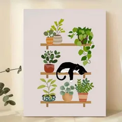 ミッドセンチュリー　ポスター　アート　北欧　レトロ　モダン　インテリア　ヴィンテージ　ネコ　シンプル　ガーデニング　新生活　カフェ　店舗　玄関　キッチン　トイレ　オフィス