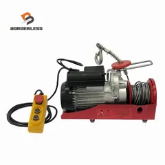 ☆比較的綺麗☆万方商事 100V 電動ホイスト PA600 リモコン付 荷重300kg リフト高さ1.2m 小型 家庭用 電動ウインチ 電動ウィンチ122534