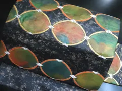 a2509-101 名古屋帯 九寸 美品 正絹 着物 名古屋仕立て