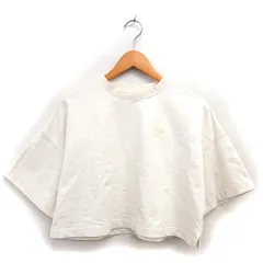 プーマ PUMA 国内正規品 ワイド カットソー Tシャツ クルーネック コットン混 ロゴ 七分袖 S ベージュ /NT20