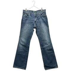 Paul Smith JEANS(ポールスミスジーンズ) 00's Logo Print Semi-Flared Denim Pants ロゴ プリント セミフレア デニム パンツ 34 ライトインディゴ Y2K