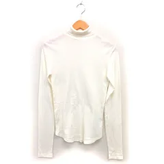 スピック&スパン Spick&Span タートルネック ストレッチ カットソー コットン 綿 透け感 ラウンドヘム 長袖 オフホワイト /NT17