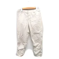 グラシア GLACIER クロップド パンツ コットン シンプル S アイボリー 白 /KT7