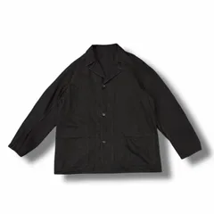 参考上代50600円 COMOLI デニムワークジャケット カバーオール カバーオール コモリ Z01-01002 ブラック 2 （8649M）