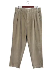 【お得なクーポン配布中!】 90s エディーバウアー 太畝 コーデュロイ パンツ メンズ 36 30 旧タグ オールド ツータック ストレート スラックス ボトムス 無地 ベージュ