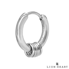 ライオンハート リングチャーム フープピアス サージカルステンレス 片耳用 ピアス 金属アレルギー対応 1点売り メンズ ブランド LION HEART