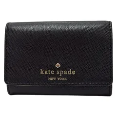 Kate spade(ケイトスペード) コインケース - PWRU2079 黒×アイボリー キーリング付き/パスケース付き レザー