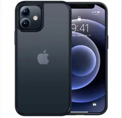 ★【米軍MIL規格・指紋防止】CASEKOO iPhone12 用 ケース iPhone12Pro 用 ケース 耐衝撃 滑り止め マット半透明 スマホケース ストラップホール付き 保護 カバー(マットブラック)