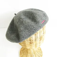 アースミュージック&エコロジー EARTH MUSIC & ECOLOGY カンゴール KANGOL ベレー帽 ウール グレー ロゴ kz10821