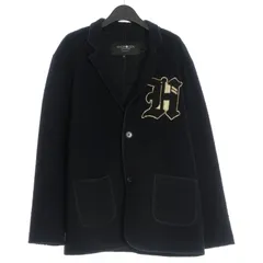 ハイドロゲン HYDROGEN ロゴワッペン ニットジャケット ブレザー 長袖 XL ネイビー 紺 AA265762 国内正規のサムネイル