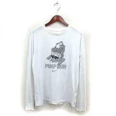 ナイキ NIKE The Nike Tee 国内正規品 DRI-FIT スポーツウェア 長袖 Tシャツ プリント 透け感 コットン混 リブ 長袖 L 白 ホワイト /NT20