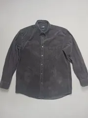 L musinsa standard ムシンサスタンダード リラックスフィット コーデュロイ シャツ ダークグレー