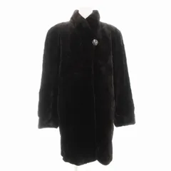 サガミンク SAGA MINK ROYAL 金サガ タグ付き ファーコート 毛皮 シェアードミンク ミドル ハーフ丈 F 黒 ブラック /AE ■ECT