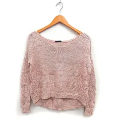 セオリー Theory ボートネック ニット セーター シルク混 バックロング ワイド コットン 綿 長袖 S 赤 レッド ベージュ /NT9