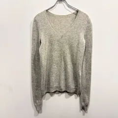 カシミヤ100% セオリー ニットセーター プルオーバー  Vネック グレー S【送料込み】