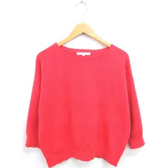 23区 オンワード樫山 ニット セーター ボートネック ゆったり 七分袖 46 ピンク /TT 