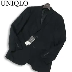 【新品 未使用】 UNIQLO ユニクロ 春夏 背抜き 麻★ プレミアム リネン100％ テーラード ジャケット Sz.M メンズ 黒